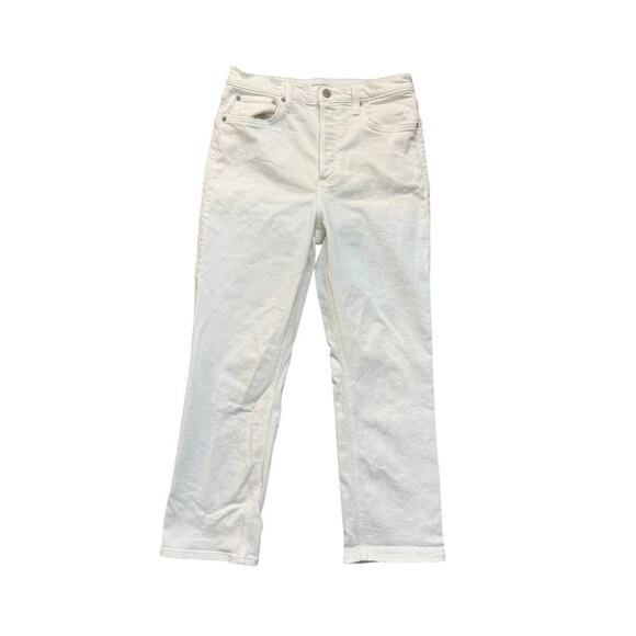 Aritzia Women's White Denim Forum The Arlo Hi-rise Straight Jeans Size 28 - Picture 7 of 12